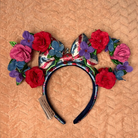 Disney Parks Epcot United Kingdom Floral Minnie Ears - Picture 2 of 2
